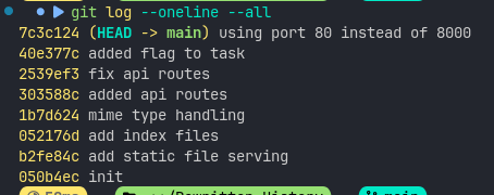 Git log output